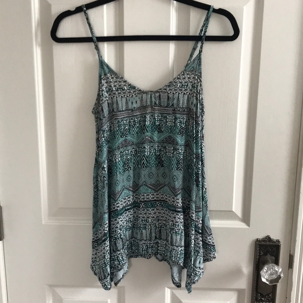 Breezy tank with back strap detail